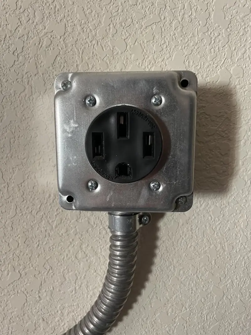 NEMA 14-50 outlet installed for Electrical Panel Upgrade in Holly